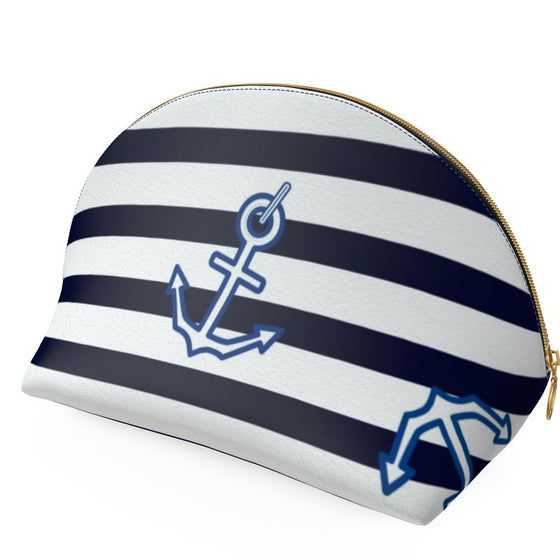 Nautical Leather Cosmetic Bag