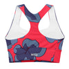 Women's Longline Poppy Floral Sports Bra