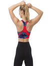 shop womens red floral sports bra | MYLUXQUEEN