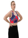 shop womens plus size red floral sports bra | MYLUXQUEEN 