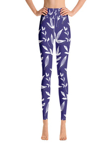  shop womens blue floral high waisted yoga leggings, summer leggings | MYLUXQUEEN